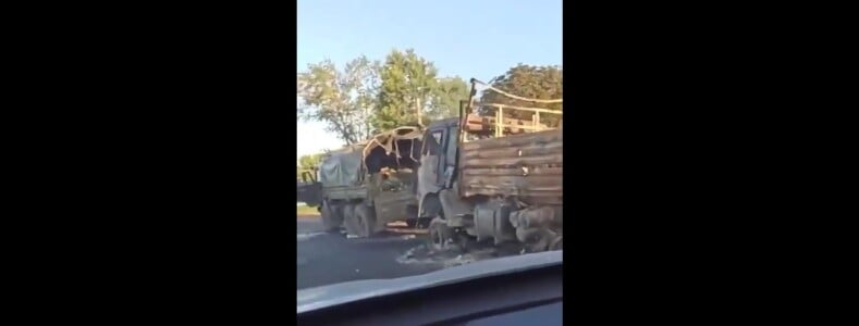 VIDEO. Ce s-a văzut în camioanele militare ruseşti, înșirate de-a lungul ...