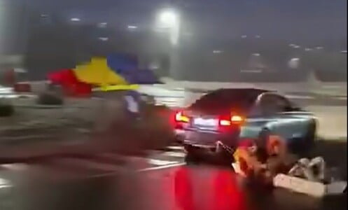 Tânărul din Iași care a făcut drifturi cu un sicriu legat de mașină și-a ...