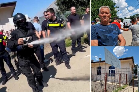 REPORTAJ Lacrimogene de campanie în Mihăilești, Giurgiu: polițiști înarmați ...